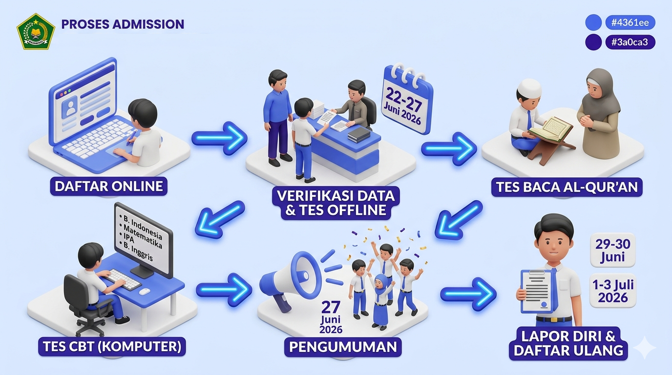 Alur Pendaftaran Jalur Reguler MAN Kota Surabaya